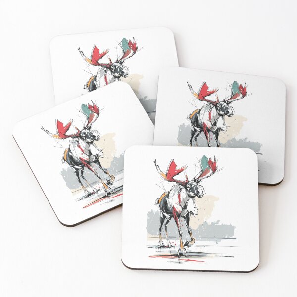 Item preview, Moose of many colors designed and sold by Thingstolike.