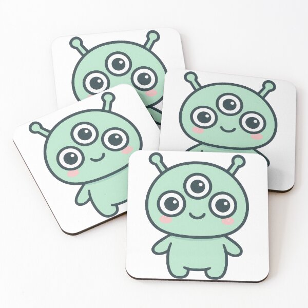 Item preview, Cute Three-Eyed Alien Cartoon Character designed and sold by ImagineCorner.