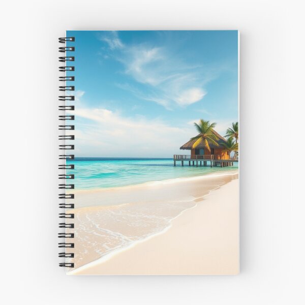 Item preview, Idyllic Tropical Overwater Bungalow Beach Scene designed and sold by Vida e Arte.