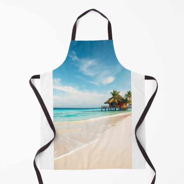 Item preview, Idyllic Tropical Overwater Bungalow Beach Scene designed and sold by Vida e Arte.