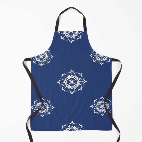 Item preview, White Geometric Design Pattern On Navy Blue Background designed and sold by burbankdesigns.
