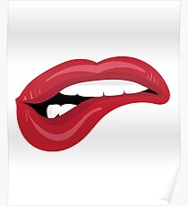 Biting Lips / Beißende Lippen Poster