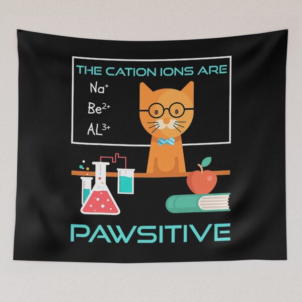 Item preview, The Cation Ions Are Pawsitive 	 Cat Chemistry Tee	 designed and sold by vctorasndalk.