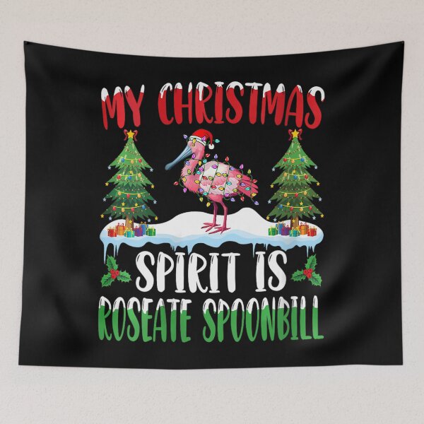 Item preview, My Christmas Spirit Is Roseate Spoonbill Wearing Santa Hat 	 		 designed and sold by mokiapoengs.