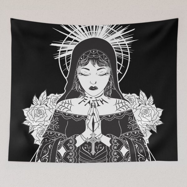 Item preview, Sacred Gothic Prayer Woman Illustration designed and sold by Wiriya-G.