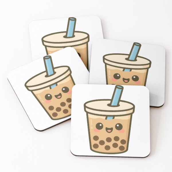 Item preview, Cute Bubble Tea Cartoon with Smiling Face designed and sold by ImagineCorner.