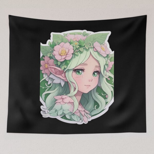 Item preview, Young Elf Princess With Floral Tiara Design 	 	 designed and sold by jenilaabezuw.
