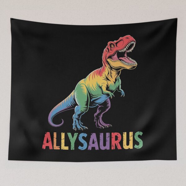 Item preview, Dinosaur Lgbt Gay Pride Flag Allysaurus designed and sold by SlogariArt.