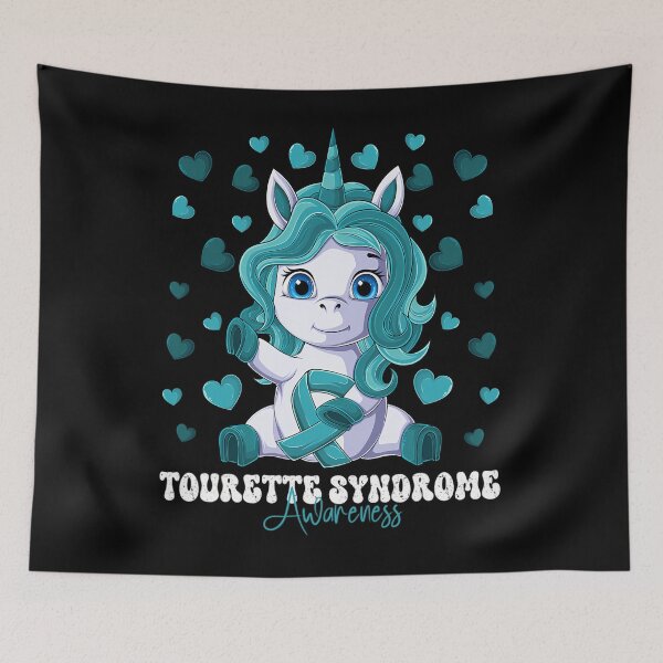 Item preview, Tourette syndrome Awareness Month Teal Ribbon Unicorn 		 designed and sold by jibouboitya.