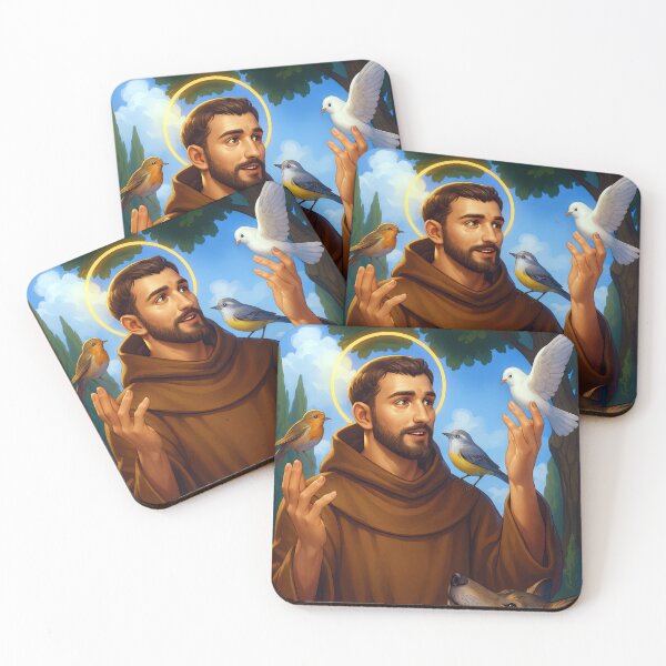 Item preview, Saint Francis of Assisi  – Christian Digital Art Print designed and sold by FaithCreatives.