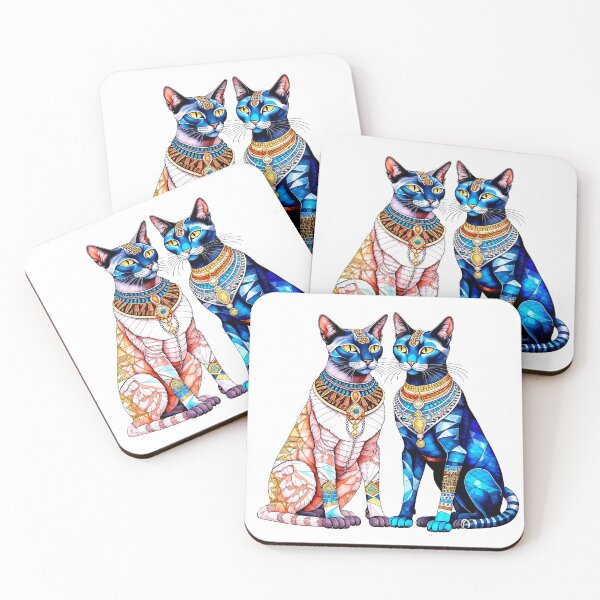 Item preview, Regal Egyptian Cat Guardians designed and sold by LanaGustavsson.