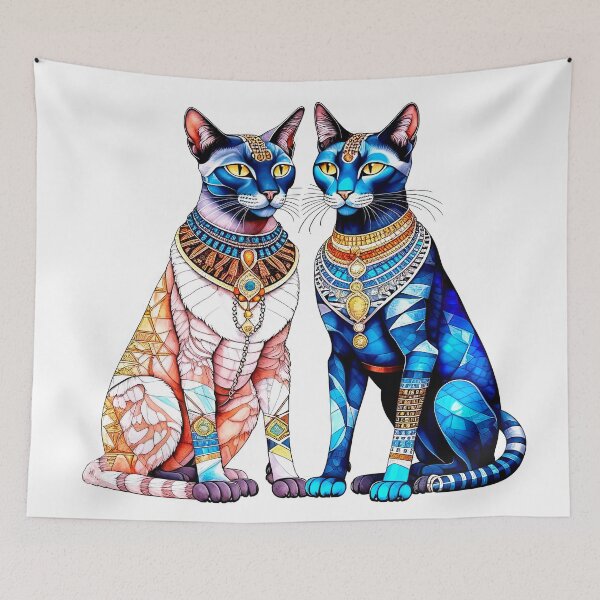 Item preview, Regal Egyptian Cat Guardians designed and sold by LanaGustavsson.
