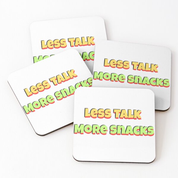 Item preview, Less Talk More Snacks - Funny Foodie Quote Design designed and sold by SaadArtCo.