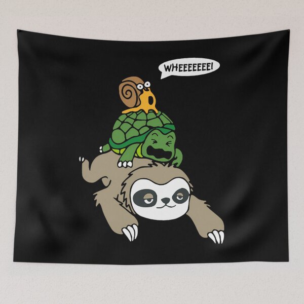 Item preview, Sloth Turtle Snail Piggyback 	 Animal Running Wild Tee	 designed and sold by vougashayagl.
