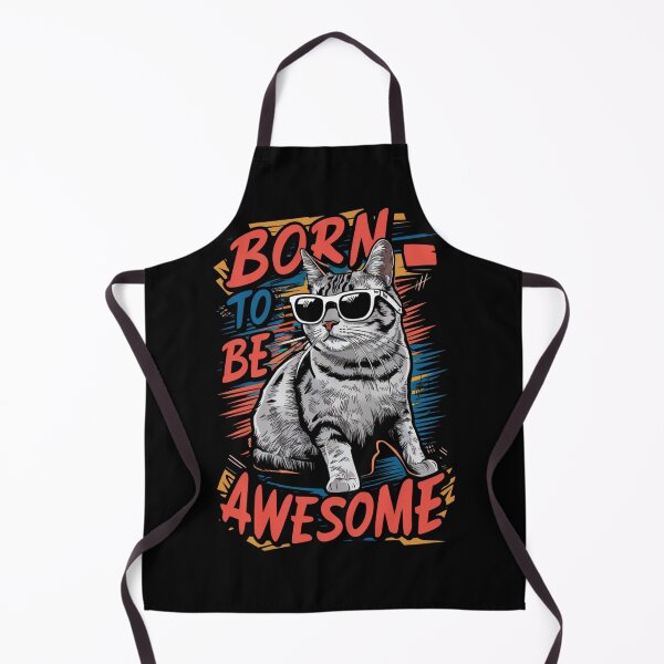Item preview, Born to Be Awesome Cat – Cool Sunglasses Kitty Retro Graffiti Style Design designed and sold by WitchyWhisper.