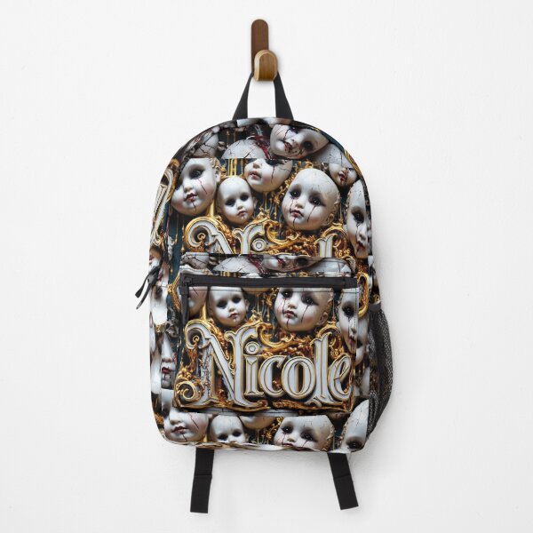 Item preview, Nicole – Golden frame with spooky doll heads designed and sold by Antik by Schulz.