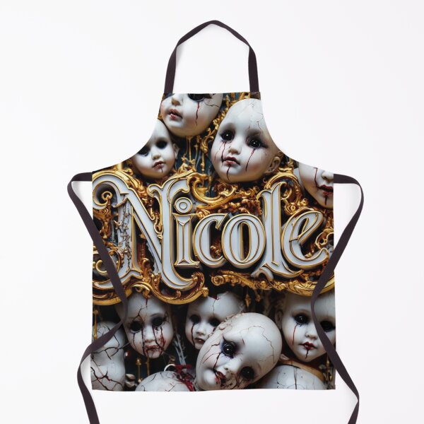 Item preview, Nicole – Golden frame with spooky doll heads designed and sold by Antik by Schulz.