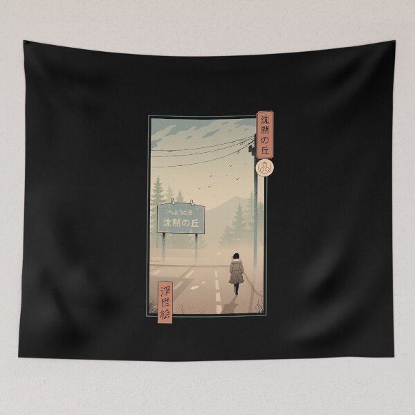 Item preview, Welcome to Silent Mountain Hill (Ukiyo-e Style) - Japanese Horror Game Aesthetic designed and sold by vincenttrinidad.