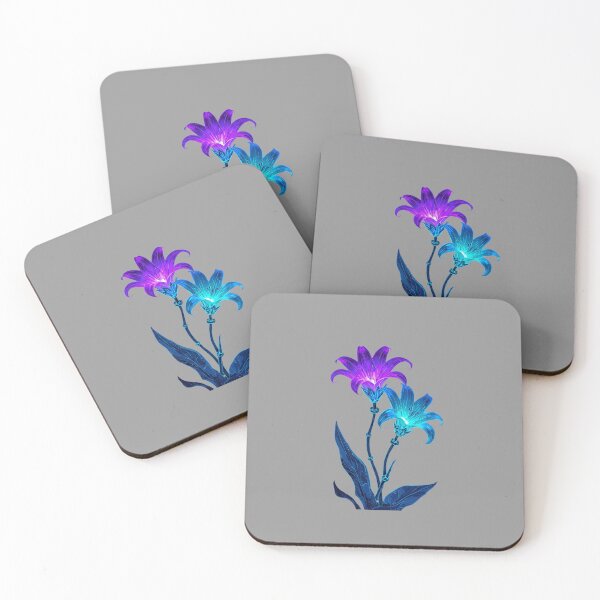 Item preview, Ethereal Neon Flowers in Bioluminescent Glow with Futuristic Magical Design designed and sold by PixelVibe782.