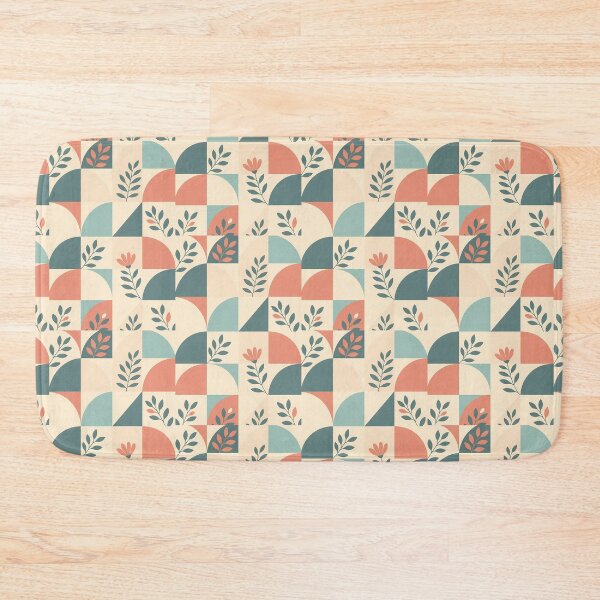 Item preview, Pastel Geometric Floral Flower Leaves, Light  Theme, Stylize, Repeated Texture Pattern (image size 8320x12480) designed and sold by Digital-Davinci.