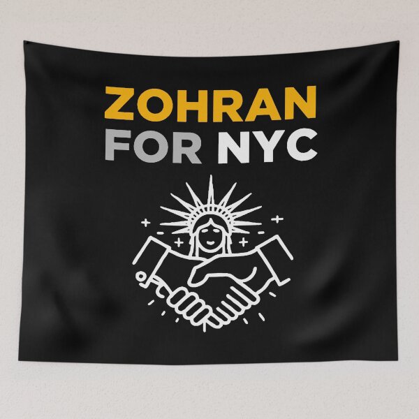 Item preview, Zohran Mamdani designed and sold by Tiar-Kin.