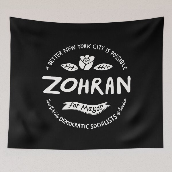 Item preview, Zohran Mamdani designed and sold by Tiar-Kin.