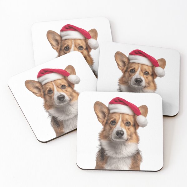 Item preview, Corgi dog with Christmas Hat – Festive Corgi Xmas Design designed and sold by LazyOwlStore.