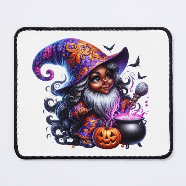 Item preview, Afro Halloween Witch Gnome | Melanin Magic Pumpkin Art | Spooky Fall Illustration designed and sold by Lulunza.