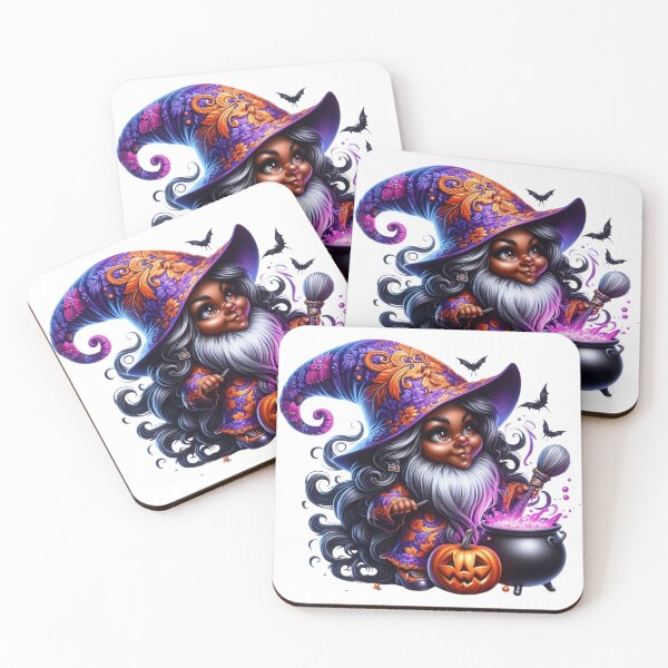 Item preview, Afro Halloween Witch Gnome | Melanin Magic Pumpkin Art | Spooky Fall Illustration designed and sold by Lulunza.