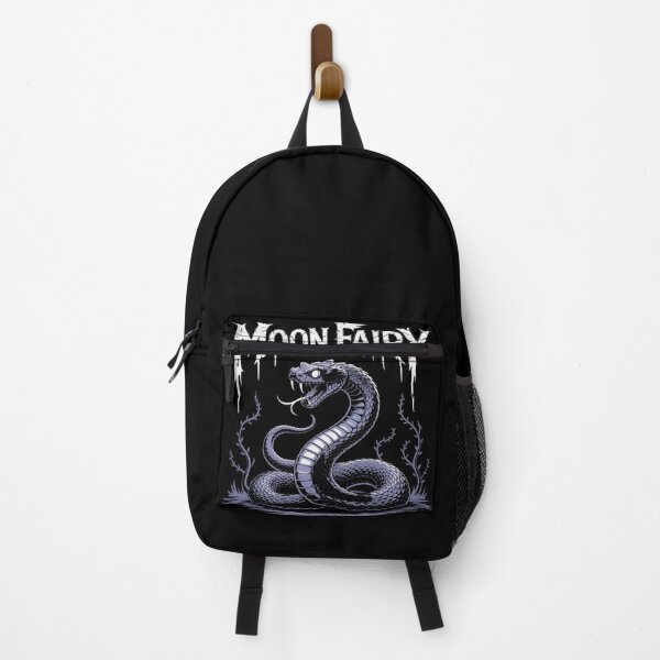Item preview, Moon Fairy Snake – Gothic Dark Fantasy Serpent with Dripping Text Design designed and sold by WitchyWhisper.