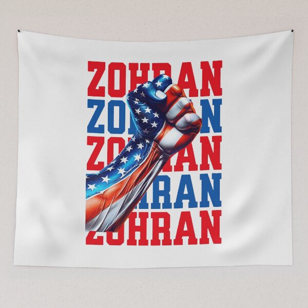 Item preview, Zohran Mamdani designed and sold by Tiar-Kin.