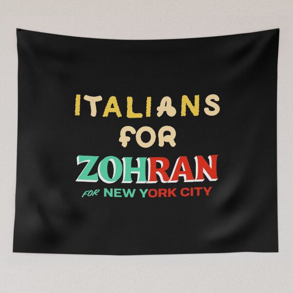Item preview, Zohran Mamdani designed and sold by Tiar-Kin.