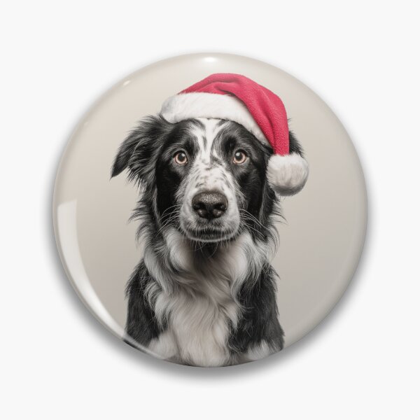 Item preview, Border Collie with Christmas Hat – Festive Border Collie Xmas Design designed and sold by LazyOwlStore.