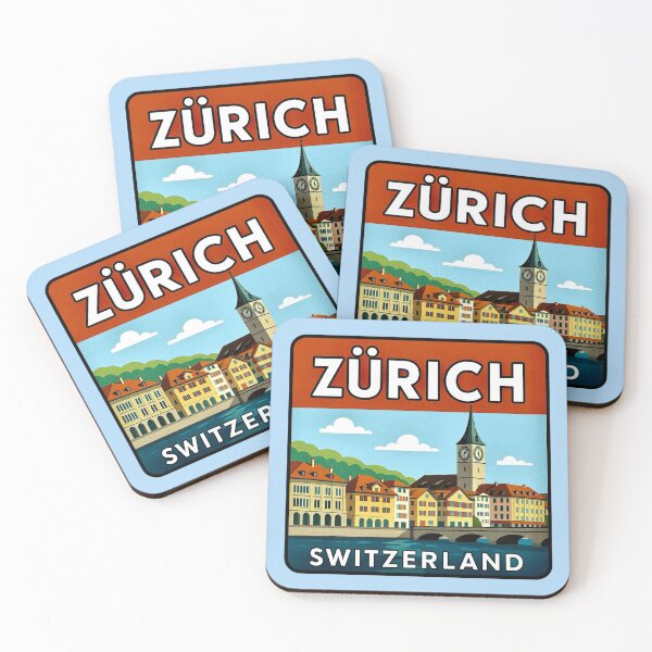 Item preview, Zurich, Switzerland -- Limmat River & Old Town designed and sold by Myra365Art.