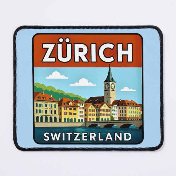 Item preview, Zurich, Switzerland -- Limmat River & Old Town designed and sold by Myra365Art.