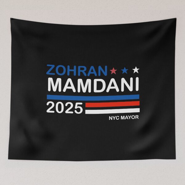 Item preview, Zohran Mamdani designed and sold by Tiar-Kin.