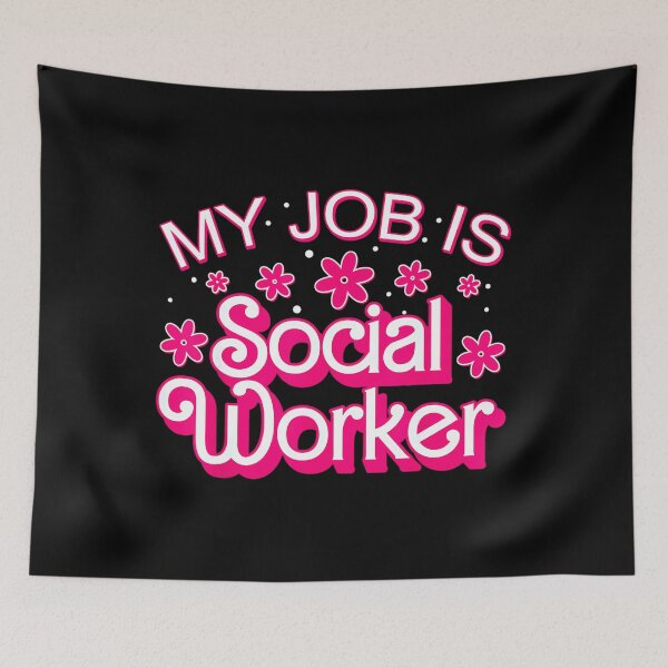 Item preview, My Job Is Social Worker Pink Retro School Social Worker 		 designed and sold by mihtarveyrone.