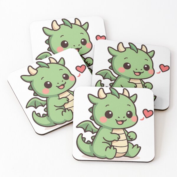 Item preview, Cute Baby Dragon Cartoon with Heart Symbol designed and sold by ImagineCorner.