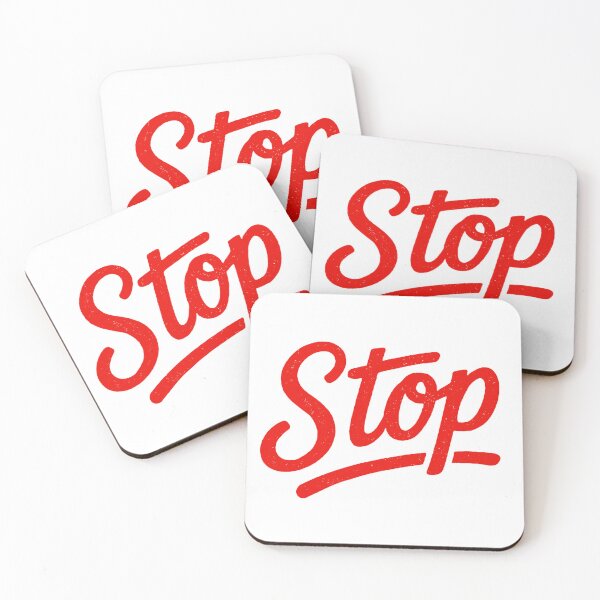Item preview, STOP – Bold Brush Lettering Statement Design designed and sold by ZeMa-JA.