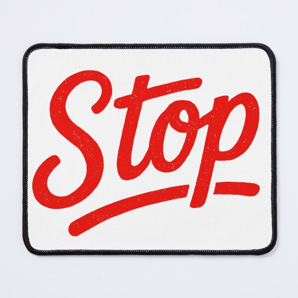Item preview, STOP – Bold Brush Lettering Statement Design designed and sold by ZeMa-JA.