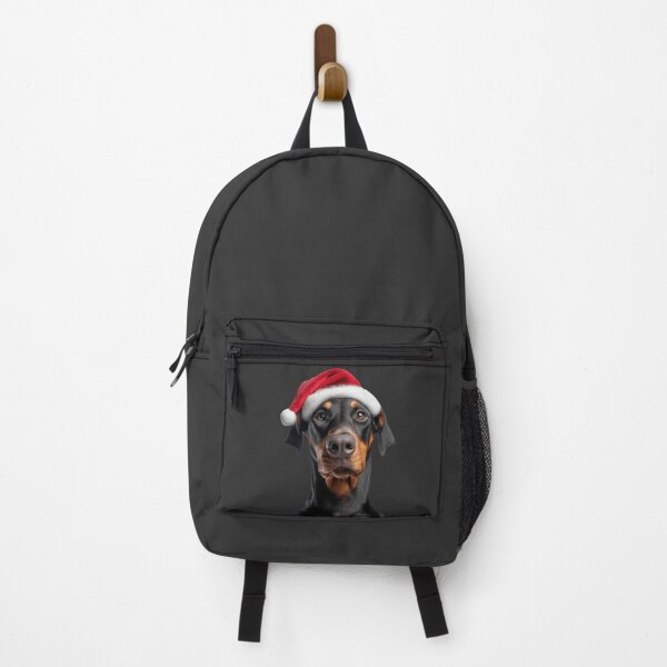 Item preview, Doberman Pinscher with Christmas Hat – Festive Doberman Xmas Design designed and sold by LazyOwlStore.