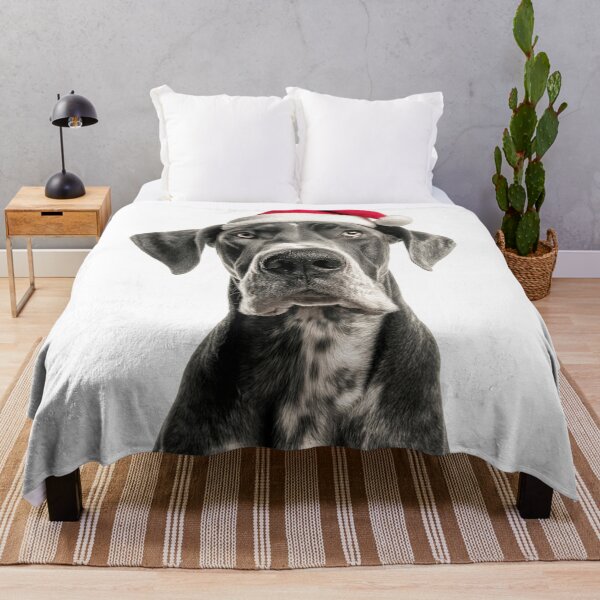 Item preview, Great Dane dog with Christmas Hat – Festive Great Dane Xmas Design designed and sold by LazyOwlStore.