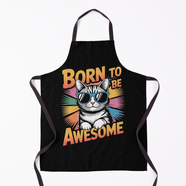 Item preview, Born to Be Awesome Cat – Retro Funny Cool Kitty Sunglasses Pop Art Design designed and sold by WitchyWhisper.