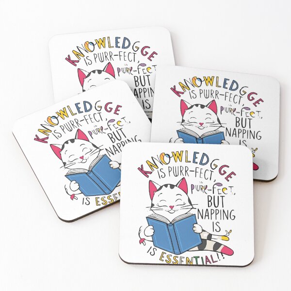 Item preview, Knowledge is Purr-fect, But Napping is Essential - Cat Lover Design designed and sold by JaZuLive.