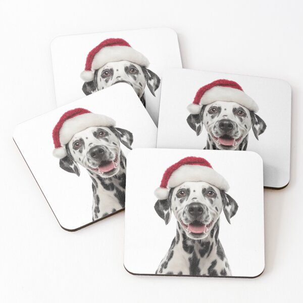 Item preview, Dalmatian dog with Christmas Hat – Festive Dalmatian Xmas Design designed and sold by LazyOwlStore.