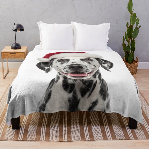 Item preview, Dalmatian dog with Christmas Hat – Festive Dalmatian Xmas Design designed and sold by LazyOwlStore.