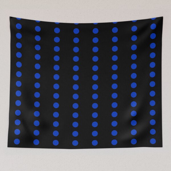 Item preview, Cobalt Blue Line Polka Dots on Black  designed and sold by POLKAIWERX.