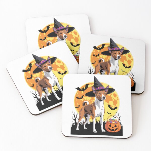 Item preview, Dog Halloween Basenji Jack O Lantern Pumpkin designed and sold by Moon-Ape.