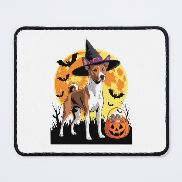 Item preview, Dog Halloween Basenji Jack O Lantern Pumpkin designed and sold by Moon-Ape.