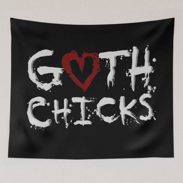 Item preview, I Love Goth Chicks (Black Background) designed and sold by IKDG.